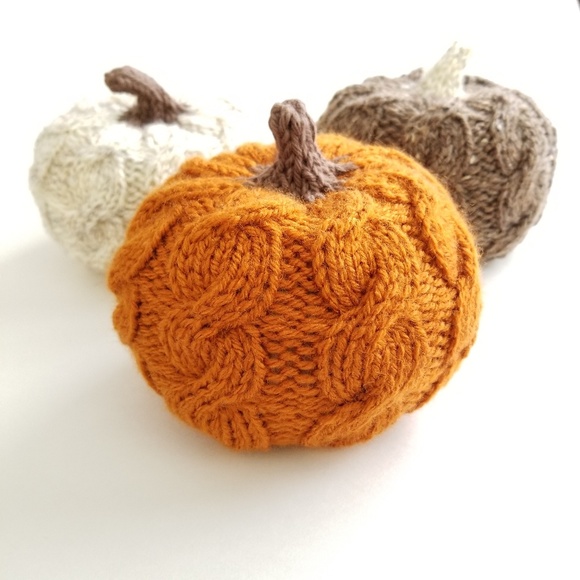 Other - Knit Pumpkins Autumn Decor